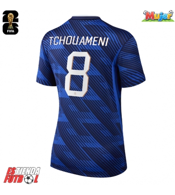 Francia Aurelien Tchouameni #8 Primera Equipación Mujer Mundial 2026 Manga Corta